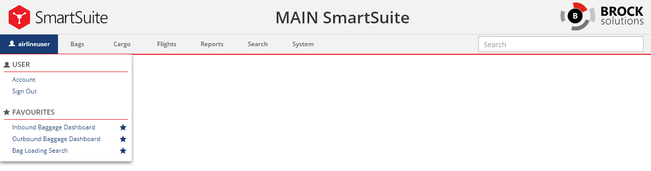 user menu